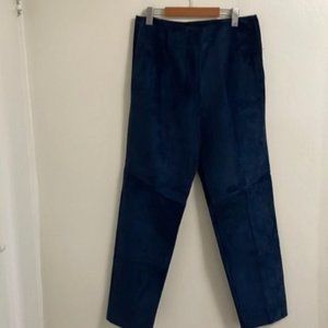 Danier Canada womens genuine leather suede  navy pants size 14
